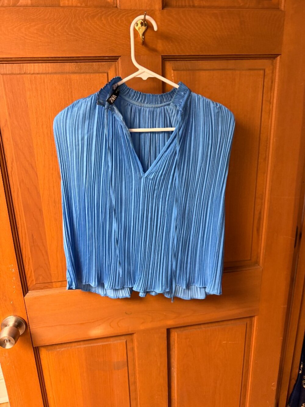 ZARA Women's  Blue Sleeveless Blouse/Top Size XS In Great Shape!!